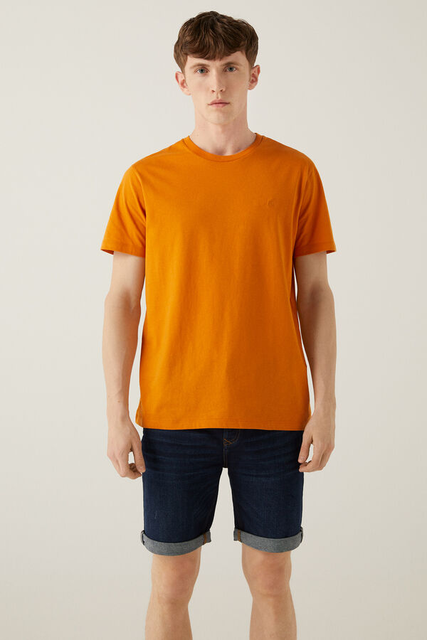 Springfield Camiseta básica logo naranja