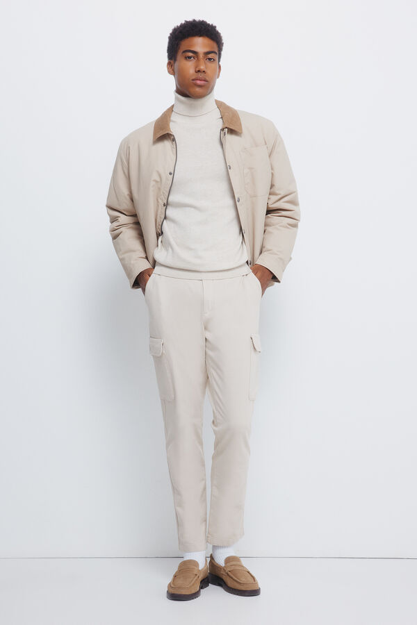 Springfield Pantal&oacute;n cargo comfort fit beige