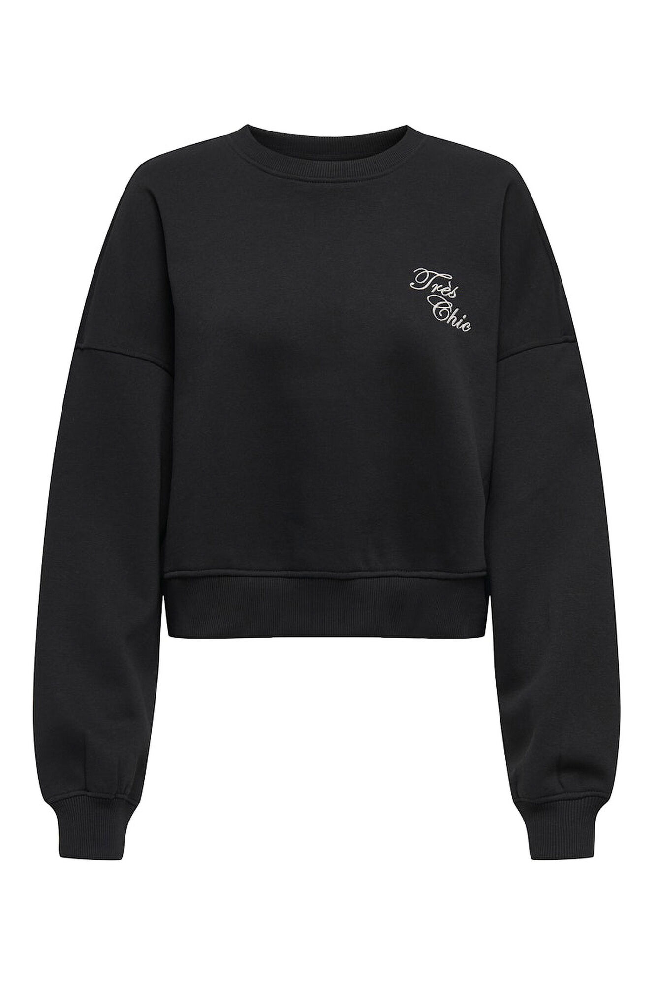 Only Sudadera cropped detalle perlas