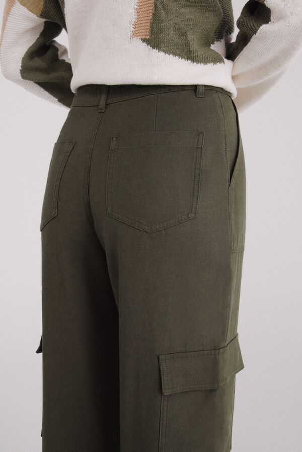 Springfield Pantal&oacute;n cargo ligero kaki