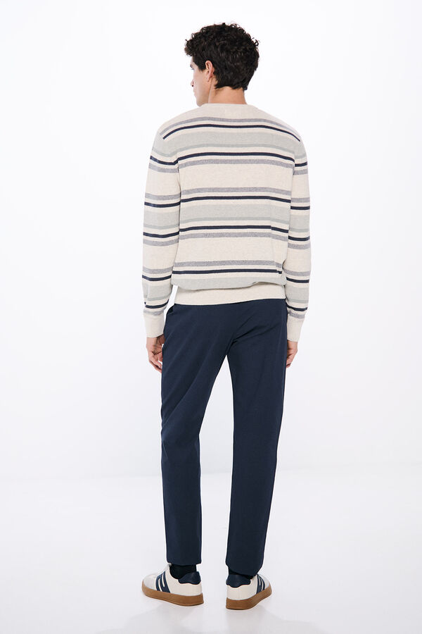 Springfield Pantal&oacute;n chino microestampado slim fit azul