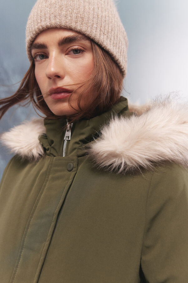 Springfield Parka capucha pelo Sorona Aura kaki