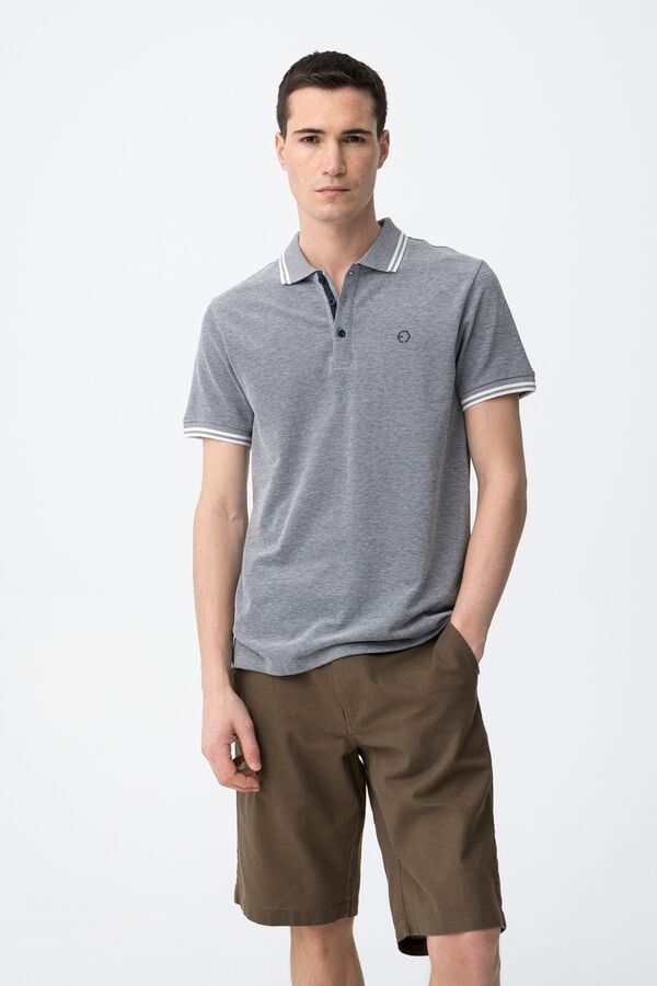 Tiffosi Polo com ajuste regular azul