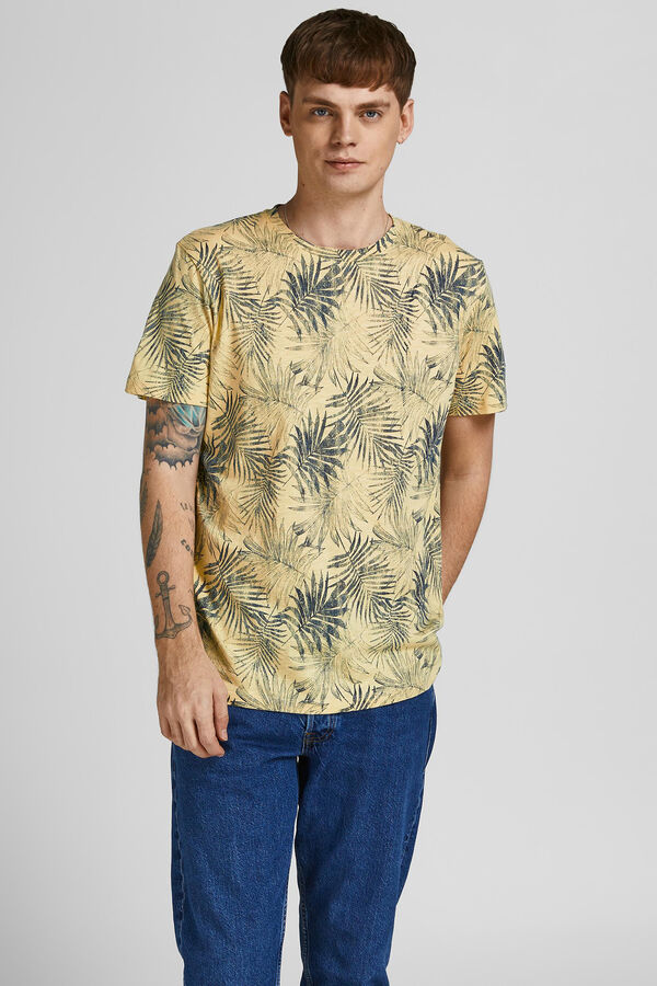Jack & Jones Camiseta algod&oacute;n org&aacute;nico amarillo