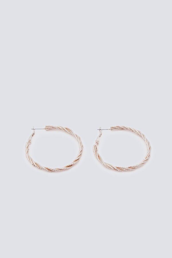 Springfield Pendientes aros entrelazados amarillo