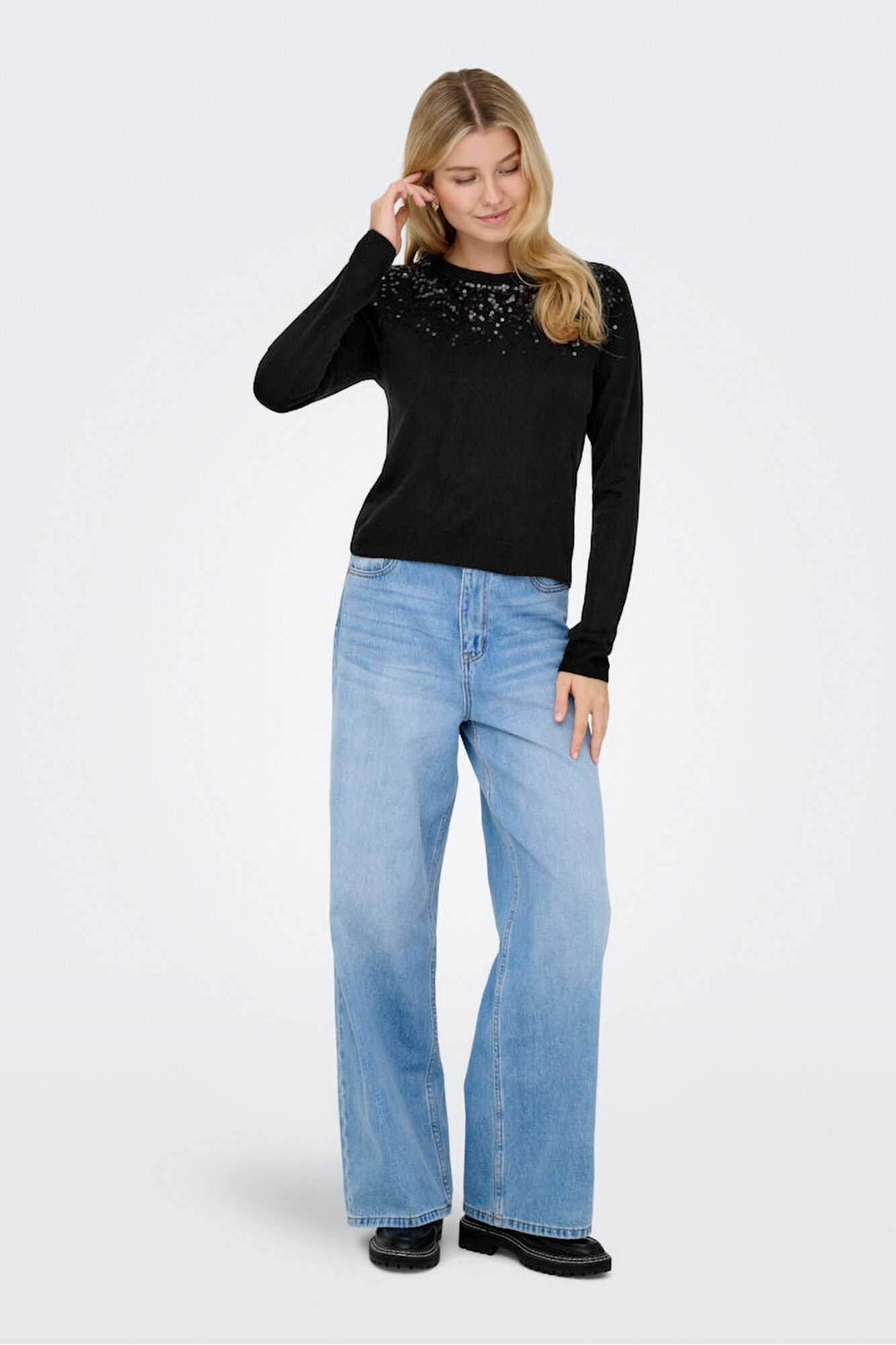 Only Jersey con lentejuelas