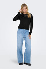 Only Jersey con lentejuelas negro