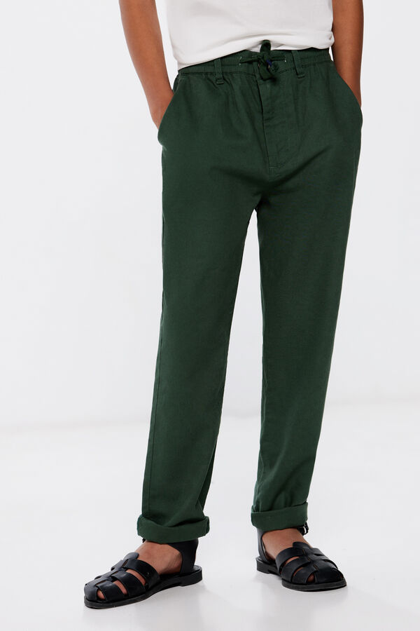 Springfield Kids Pantalon chino lino ni&ntilde;o verde