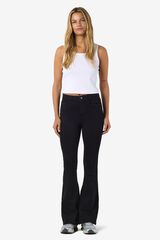 Noisy May Jeans flare de tiro alto negro