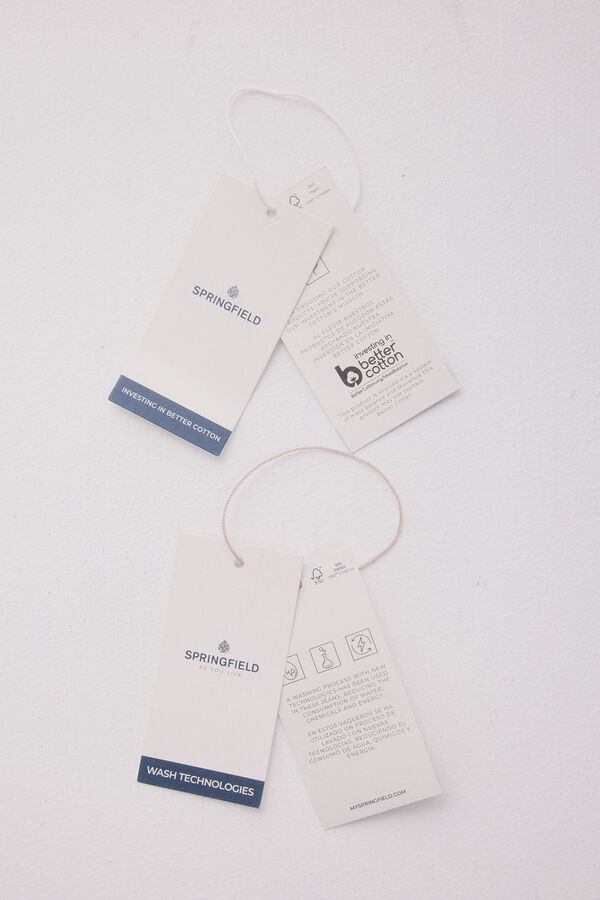 Springfield Bermuda jeans estilo praia larga azul