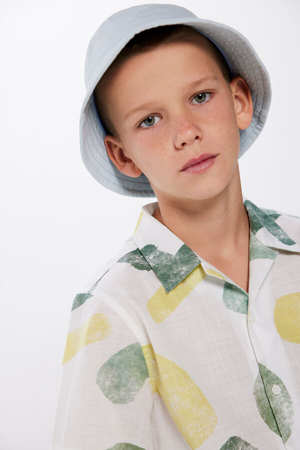Springfield Kids Camisa estampado menino bege