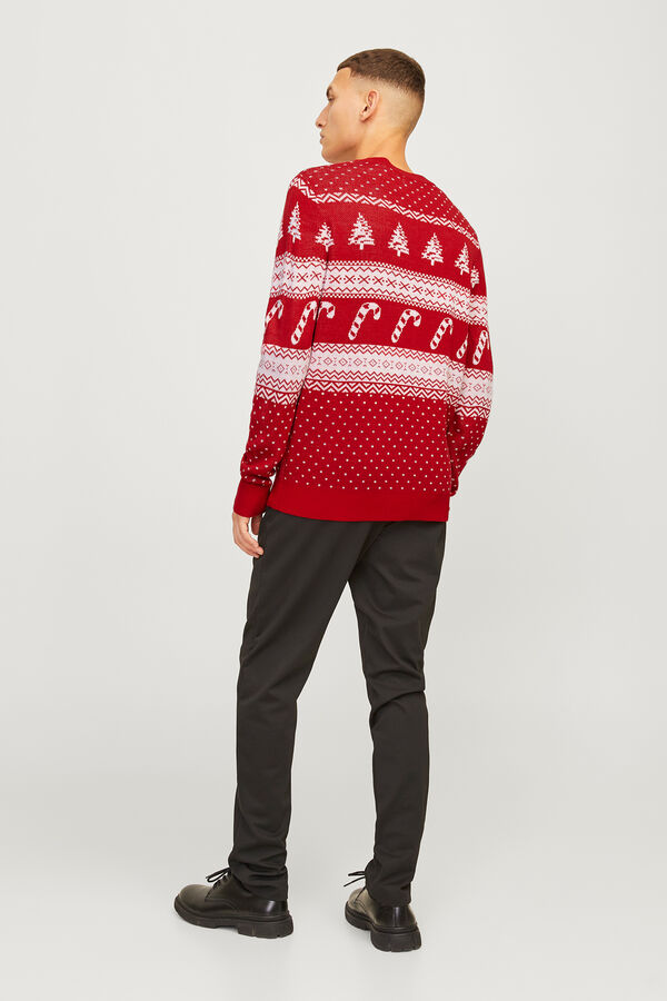 Jack & Jones Jersey navide&ntilde;o jacquard rojo