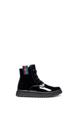 Geox Botines efecto charol negro