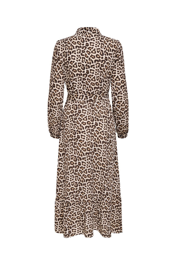 Only vestido de camisa curta castanho