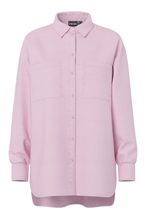 Pieces Camisa de algod&oacute;n morado/lila