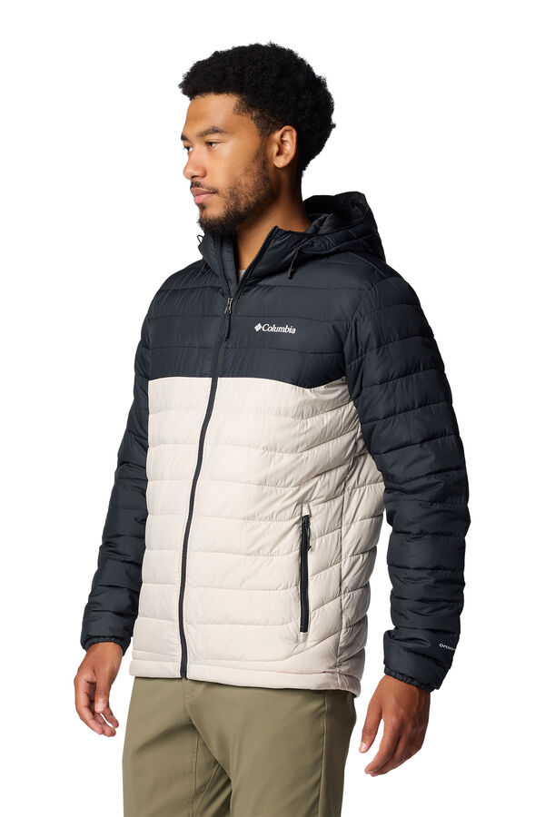 Columbia Columbia Jaqueta para homem com capuz Powder Lite™ II - Grande bege