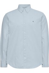Calvin Klein Camisa cl&aacute;ssica em Oxford azul