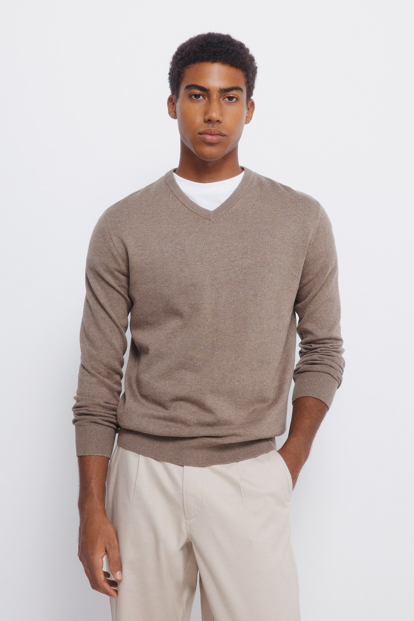 Springfield Camisola b&aacute;sico com gola em V