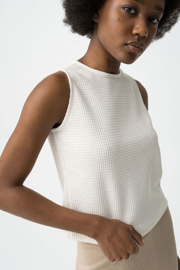 Tiffosi Top texturizado branco