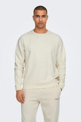 Only & Sons Sudadera de cuello redondo y print trasero blanco