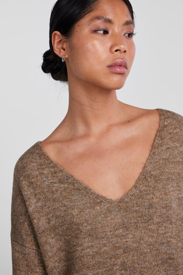 Pieces Vestido curto de malha cru