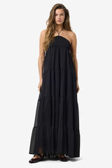 Noisy May Vestido largo vaporoso maya abeja negro