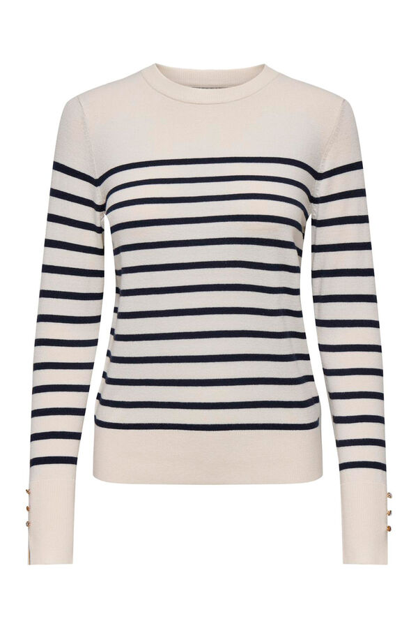 JDY Camisola de gola redonda cru