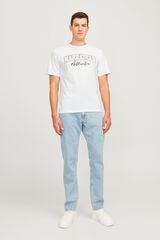 JJ REBEL Camiseta regular fit algod&oacute;n blanco
