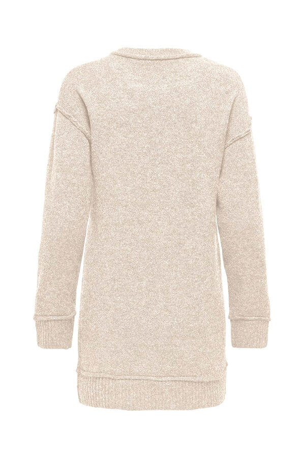 Only Vestido curto de malha  bege