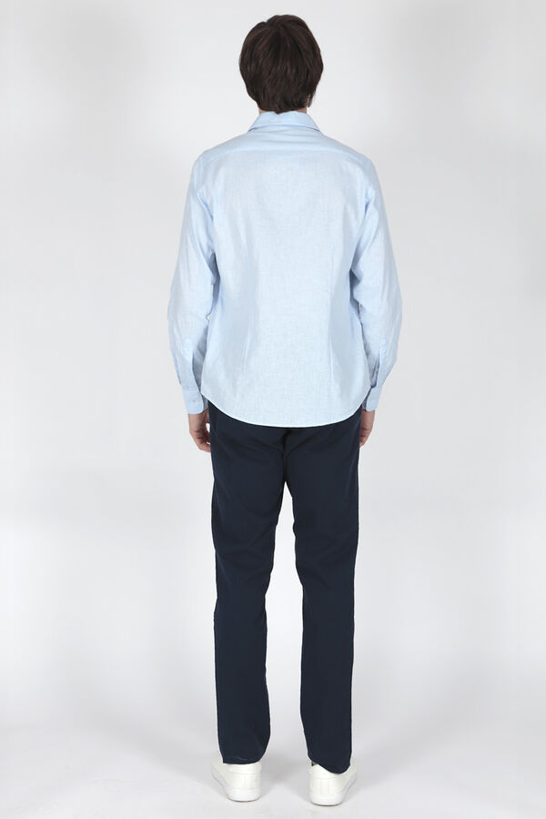 Brave Soul Cal&ccedil;as chino com 5 bolsos azul