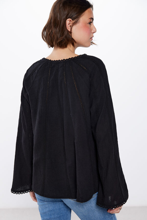 Springfield Blusa Delicacy preto