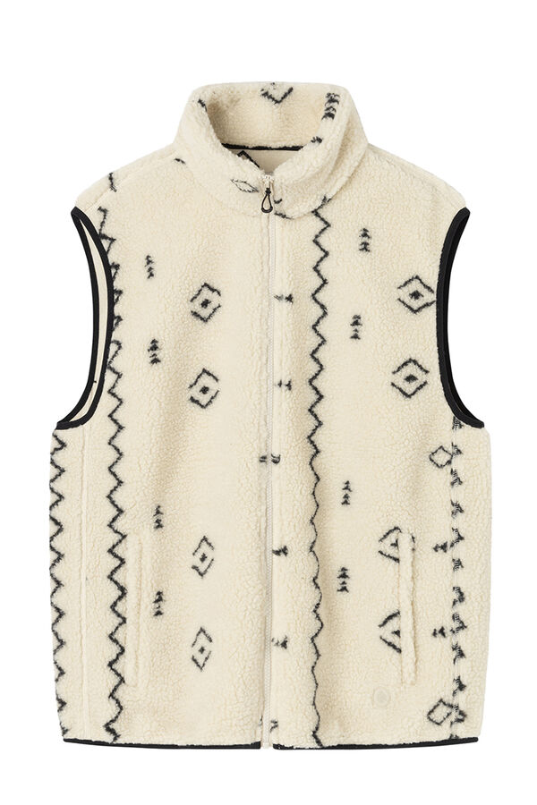 Springfield Chaleco borrego jacquard beige
