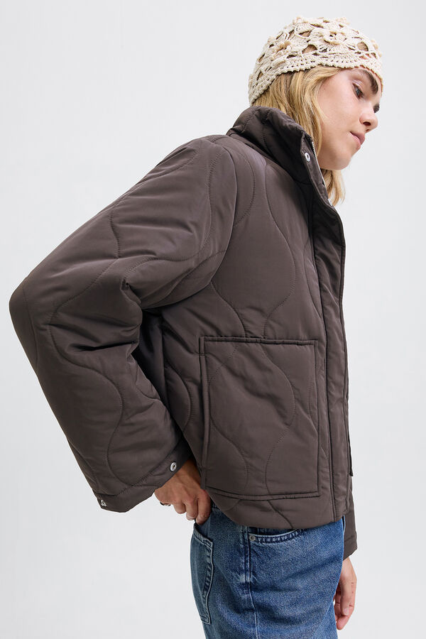 Jack & Jones Blus&atilde;o acolchoada castanho