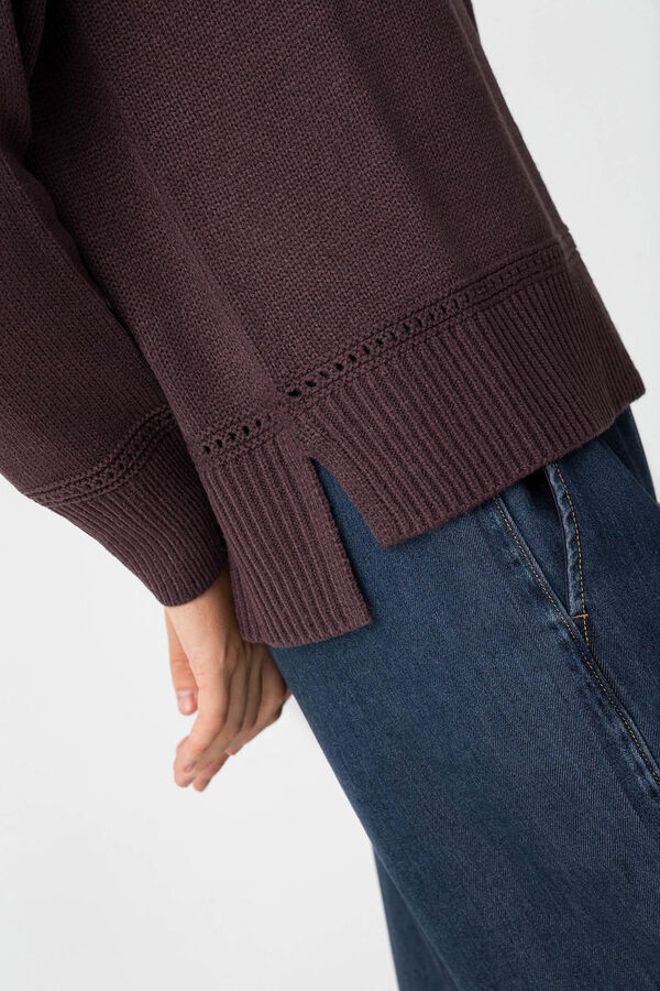 Tiffosi Jersey cuello redondo burdeos