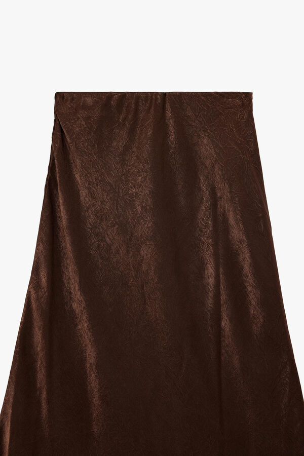Koton Saia midi acetinada de renda cru