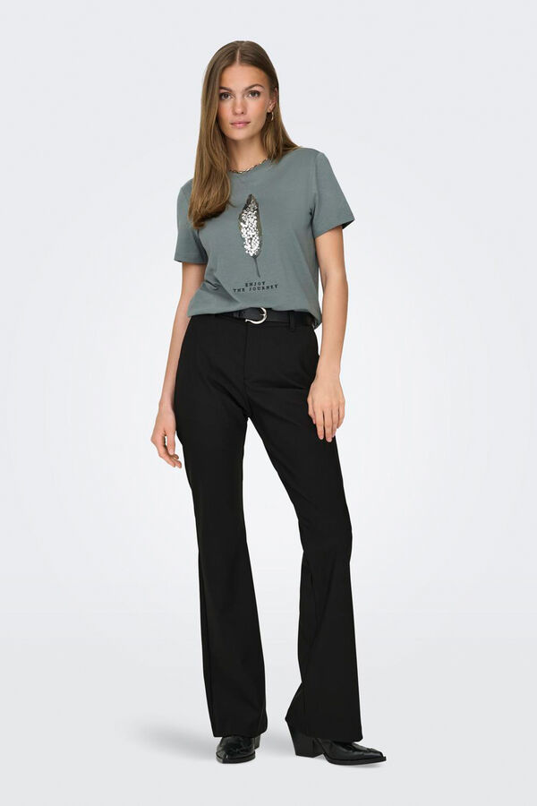 Only Pantal&oacute;n de vestir flared negro