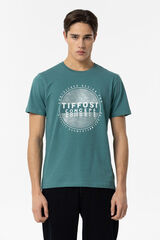 Tiffosi T-shirt com estampado frontal verde