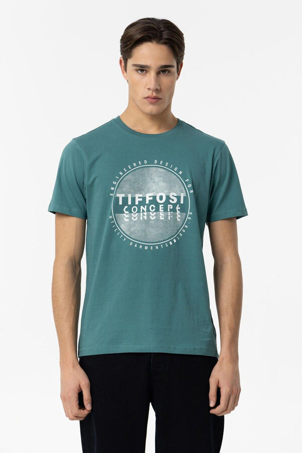 Tiffosi T-shirt com estampado frontal verde