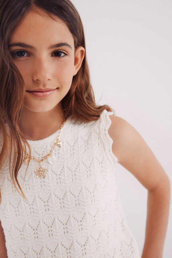 Springfield Kids Top de malha para menina bege