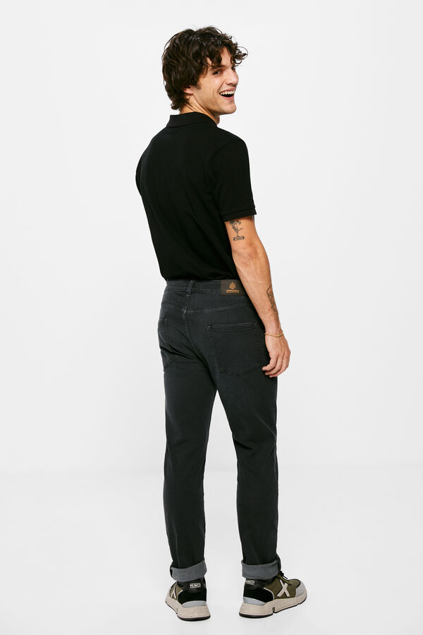 Springfield Jeans skinny negro lavado gris oscuro