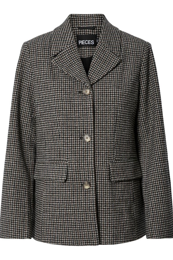 Pieces Chaqueta blazer bolsillos negro