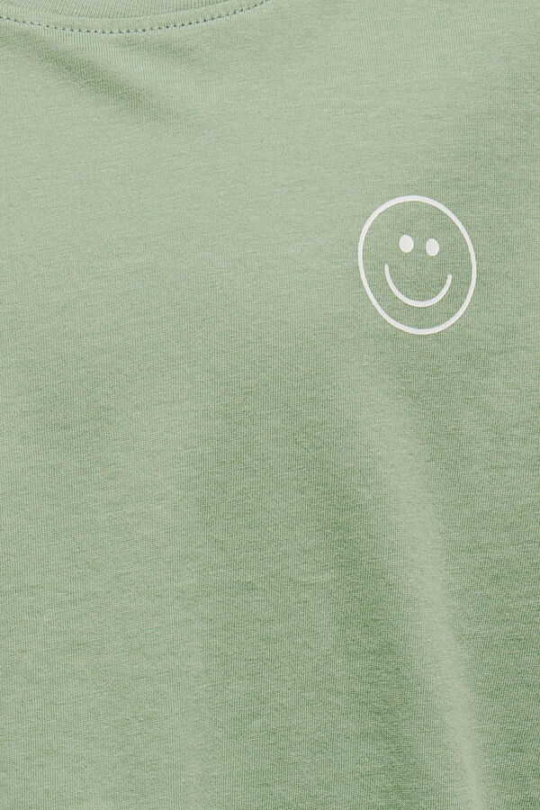 Only Girls Camiseta da menina sorridente verde