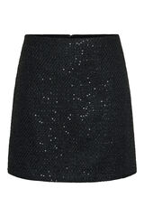 Pieces saia brilhante preto