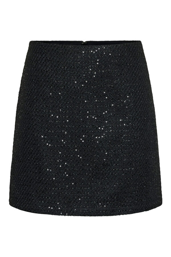 Pieces saia brilhante preto
