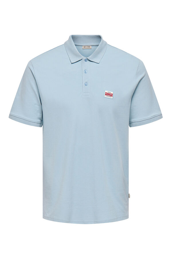 Only & Sons Polo com detalhe frontal azul