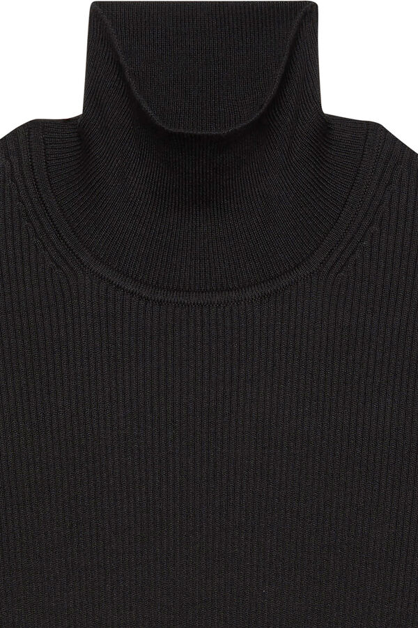 CK Jeans Vestido con cuello alto negro