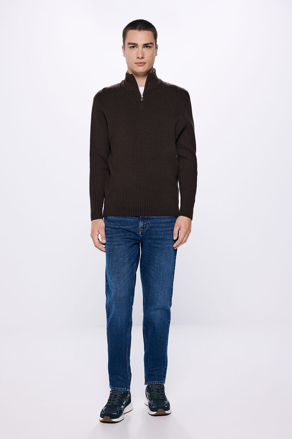 Springfield Jersey cuello camionero estructura estampado