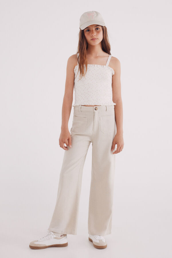 Springfield Kids Top de alças curta para menina branco