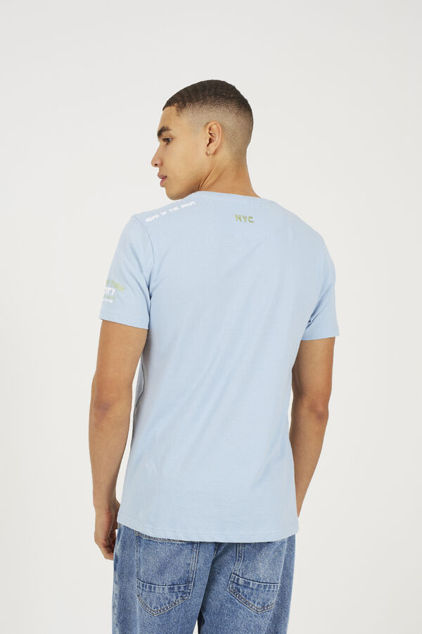 Brave Soul T-shirt estampada com manga curta azul