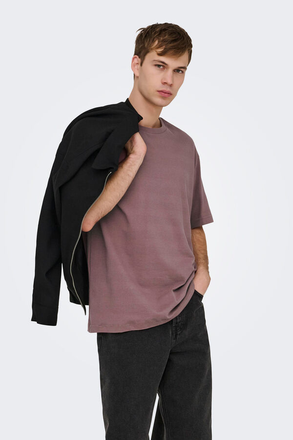Only & Sons T-shirt de manga curta rosa